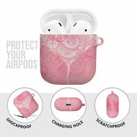 Breast Cancer Awareness Maori Aotearoa AirPods Case Manta Ray - Pink Glaze LT7 - Polynesian Pride