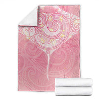 Breast Cancer Awareness Maori Aotearoa Blanket Manta Ray - Pink Glaze - Polynesian Pride