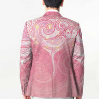 Breast Cancer Awareness Maori Aotearoa Blazer Manta Ray - Pink Glaze - Polynesian Pride