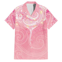 Breast Cancer Awareness Maori Aotearoa Family Matching Mermaid Dress and Hawaiian Shirt Manta Ray - Pink Glaze - Polynesian Pride