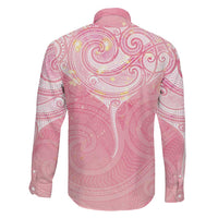 Breast Cancer Awareness Maori Aotearoa Family Matching Mermaid Dress and Hawaiian Shirt Manta Ray - Pink Glaze - Polynesian Pride