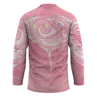 Breast Cancer Awareness Maori Aotearoa Hockey Jersey Manta Ray - Pink Glaze LT7 - Polynesian Pride