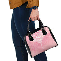 Breast Cancer Awareness Maori Aotearoa Shoulder Handbag Manta Ray - Pink Glaze - Polynesian Pride