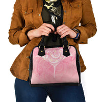 Breast Cancer Awareness Maori Aotearoa Shoulder Handbag Manta Ray - Pink Glaze - Polynesian Pride