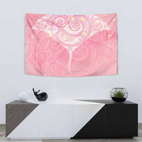 Breast Cancer Awareness Maori Aotearoa Tapestry Manta Ray - Pink Glaze - Polynesian Pride