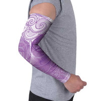 Epilepsy Awareness Maori Aotearoa Arm Sleeves Manta Ray - Purple Glaze - Polynesian Pride