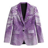 Epilepsy Awareness Maori Aotearoa Blazer Manta Ray - Purple Glaze - Polynesian Pride