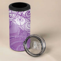 Epilepsy Awareness Maori Aotearoa 4 in 1 Can Cooler Tumbler Manta Ray - Purple Glaze - Polynesian Pride