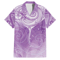 Epilepsy Awareness Maori Aotearoa Family Matching Long Sleeve Bodycon Dress and Hawaiian Shirt Manta Ray - Purple Glaze LT7 Dad's Shirt - Short Sleeve Purple - Polynesian Pride
