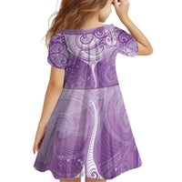 Epilepsy Awareness Maori Aotearoa Family Matching Puletasi and Hawaiian Shirt Manta Ray - Purple Glaze - Polynesian Pride