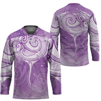 Epilepsy Awareness Maori Aotearoa Hockey Jersey Manta Ray - Purple Glaze LT7 - Polynesian Pride