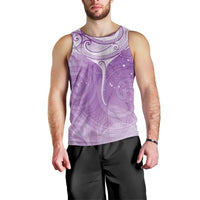 Epilepsy Awareness Maori Aotearoa Men Tank Top Manta Ray - Purple Glaze - Polynesian Pride
