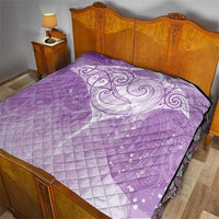 Epilepsy Awareness Maori Aotearoa Quilt Manta Ray - Purple Glaze - Polynesian Pride