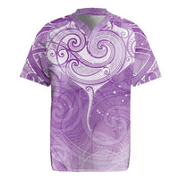 Epilepsy Awareness Maori Aotearoa Rugby Jersey Manta Ray - Purple Glaze LT7 Purple - Polynesian Pride