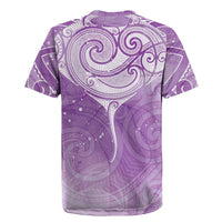 Epilepsy Awareness Maori Aotearoa Rugby Jersey Manta Ray - Purple Glaze LT7 - Polynesian Pride