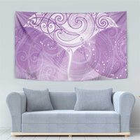 Epilepsy Awareness Maori Aotearoa Tapestry Manta Ray - Purple Glaze - Polynesian Pride