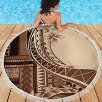 Samoa Siapo Mamanu Beach Blanket Plumeria Mocha Motifs