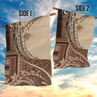 Samoa Siapo Mamanu Garden Flag Plumeria Mocha Motifs