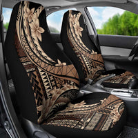 Samoa Siapo Mamanu Car Seat Cover Plumeria Black Motifs LT7 - Polynesian Pride