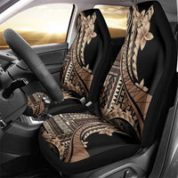 Samoa Siapo Mamanu Car Seat Cover Plumeria Black Motifs LT7 - Polynesian Pride