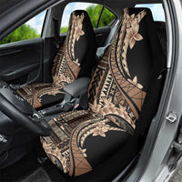 Samoa Siapo Mamanu Car Seat Cover Plumeria Black Motifs LT7 - Polynesian Pride