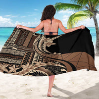 Samoa Siapo Mamanu Sarong Plumeria Black Motifs