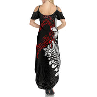 Valentine New Zealand Family Matching Summer Maxi Dress and Hawaiian Shirt Aotearoa Couple Maori Aroha Ki a Koe LT7 - Polynesian Pride