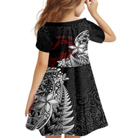 New Zealand Aotearoa Valentine Family Matching Off Shoulder Short Dress and Hawaiian Shirt Couple Maori Aroha Ki a Koe Ver.02 LT7 - Polynesian Pride