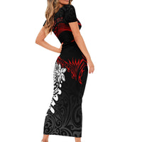 New Zealand Aotearoa Valentine Family Matching Short Sleeve Bodycon Dress and Hawaiian Shirt Couple Maori Aroha Ki a Koe Ver.02 LT7 - Polynesian Pride
