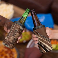 Pasifika Women's Day - Samoa Siapo Malu Tattoo Inspired 4 in 1 Can Cooler Tumbler Brown