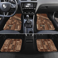 Pasifika Women's Day - Samoa Siapo Malu Tattoo Inspired Car Mats Brown