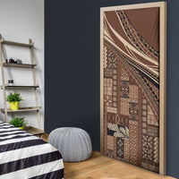 Pasifika Women's Day - Samoa Siapo Malu Tattoo Inspired Door Cover Brown LT7 - Polynesian Pride