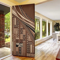 Pasifika Women's Day - Samoa Siapo Malu Tattoo Inspired Door Cover Brown LT7 - Polynesian Pride