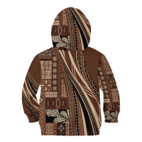 Pasifika Women's Day - Samoa Siapo Malu Tattoo Inspired Kid Hoodie Brown