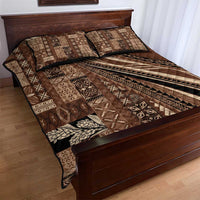 Pasifika Women's Day - Samoa Siapo Malu Tattoo Inspired Quilt Bed Set Brown