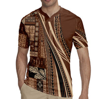 Pasifika Women's Day - Samoa Siapo Malu Tattoo Inspired Rugby Jersey Brown