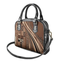 Pasifika Women's Day - Samoa Siapo Malu Tattoo Inspired Shoulder Handbag Brown