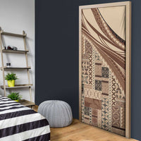 Pasifika Women's Day - Samoa Siapo Malu Tattoo Inspired Door Cover Beige LT7 - Polynesian Pride