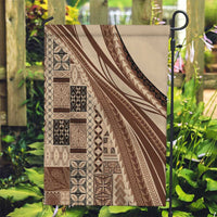 Pasifika Women's Day - Samoa Siapo Malu Tattoo Inspired Garden Flag Beige