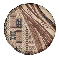 Pasifika Women's Day - Samoa Siapo Malu Tattoo Inspired Spare Tire Cover Beige LT7 - Polynesian Pride