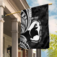 Mother's Day Garden Flag Polynesia Vintage Hibiscus - Black LT7 House Flag Black - Polynesian Pride