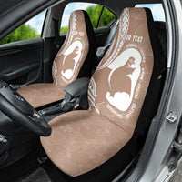 Mother's Day Car Seat Cover Polynesia Vintage Hibiscus - Brown