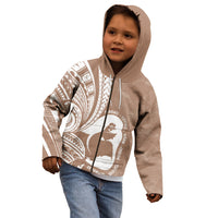 Mother's Day Kid Hoodie Polynesia Vintage Hibiscus - Brown LT7 - Polynesian Pride