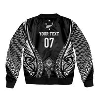 2025 Rugby Championship New Zealand Custom Bomber Jacket Poutama Motifs - Polynesian Pride