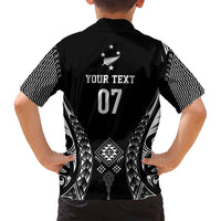 2025 Rugby Championship New Zealand Custom Family Matching Tank Maxi Dress and Hawaiian Shirt Poutama Motifs - Polynesian Pride