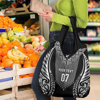 2025 Rugby Championship New Zealand Custom Grocery Bag Poutama Motifs - Polynesian Pride