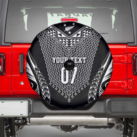 2025 Rugby Championship New Zealand Custom Spare Tire Cover Poutama Motifs - Polynesian Pride