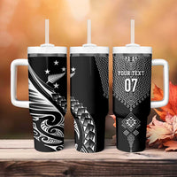 2025 Rugby Championship New Zealand Custom Tumbler With Handle Poutama Motifs - Polynesian Pride