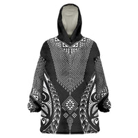 2025 Rugby Championship New Zealand Custom Wearable Blanket Hoodie Poutama Motifs - Polynesian Pride