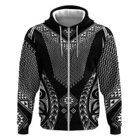 2025 Rugby Championship New Zealand Custom Zip Hoodie Poutama Motifs - Polynesian Pride